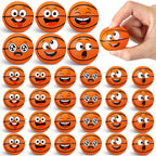 Arrowbash 24 Pcs Mini Face Basketball Stress Balls – PU Foam Squeeze Toys for Stress Relief, Party Favors, and Gifts