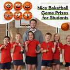 Arrowbash 24 Pcs Mini Face Basketball Stress Balls – PU Foam Squeeze Toys for Stress Relief, Party Favors, and Gifts