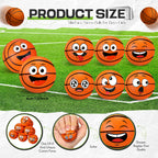 Arrowbash 24 Pcs Mini Face Basketball Stress Balls – PU Foam Squeeze Toys for Stress Relief, Party Favors, and Gifts