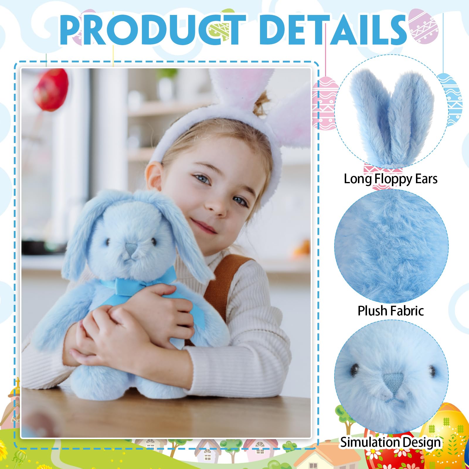 Arrowbash 24-Pack 12-Inch Plush Easter Bunnies – Soft Stuffed Toys for Gifts, Decor and Party Fun