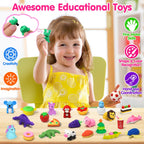 Arscniek 140-Pack Animal Erasers for Kids – Take-Apart Mini Pencils, Desk Pets & Party Favors