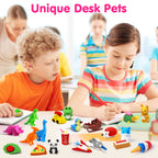 Arscniek 140-Pack Animal Erasers for Kids – Take-Apart Mini Pencils, Desk Pets & Party Favors