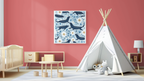 Whimsical Seal and Daisy Framed Wall Art
