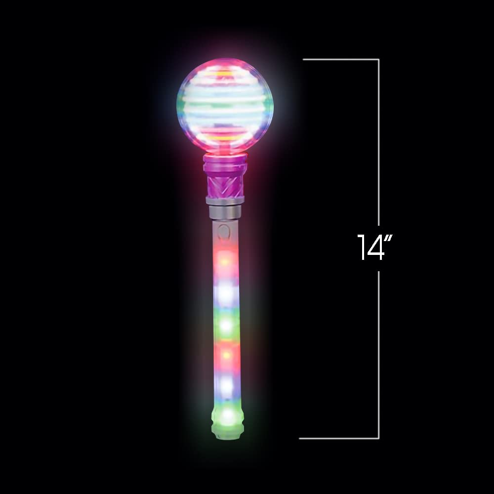 ArtCreativity Light Up Wand – 14-Inch LED Spinning Toy with Batteries Included, Perfect Party Favor