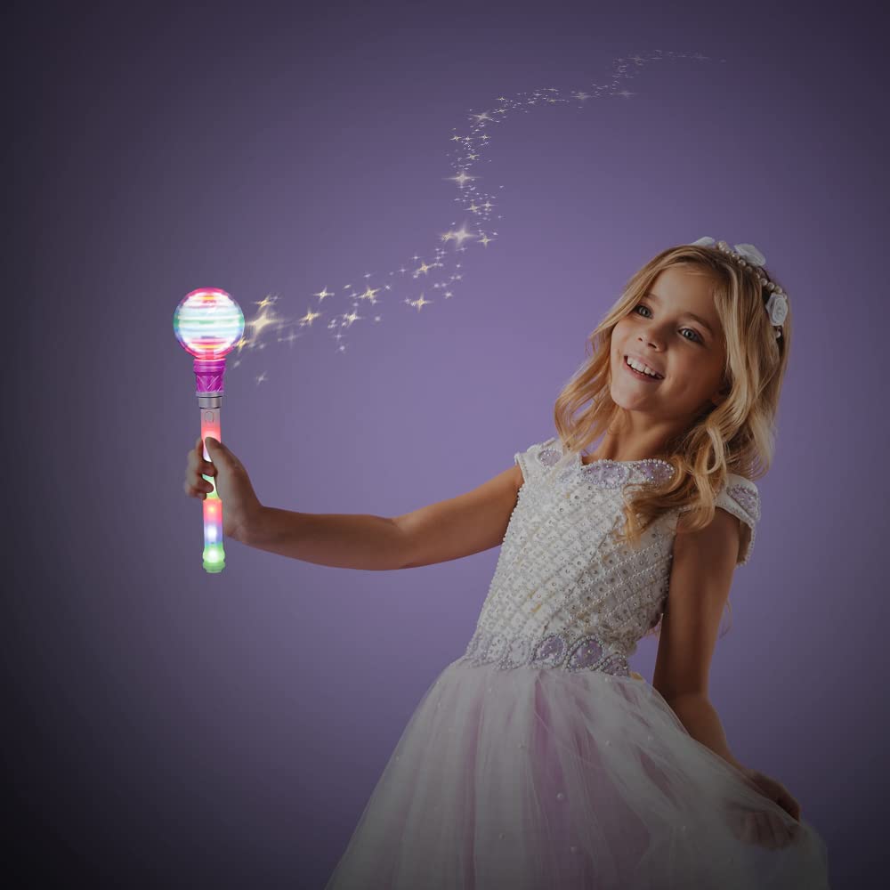 ArtCreativity Light Up Wand – 14-Inch LED Spinning Toy with Batteries Included, Perfect Party Favor