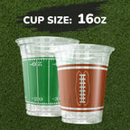 ArtCreativity 50 Pcs 16oz Football Party Cups – Super Bowl Disposable Cups