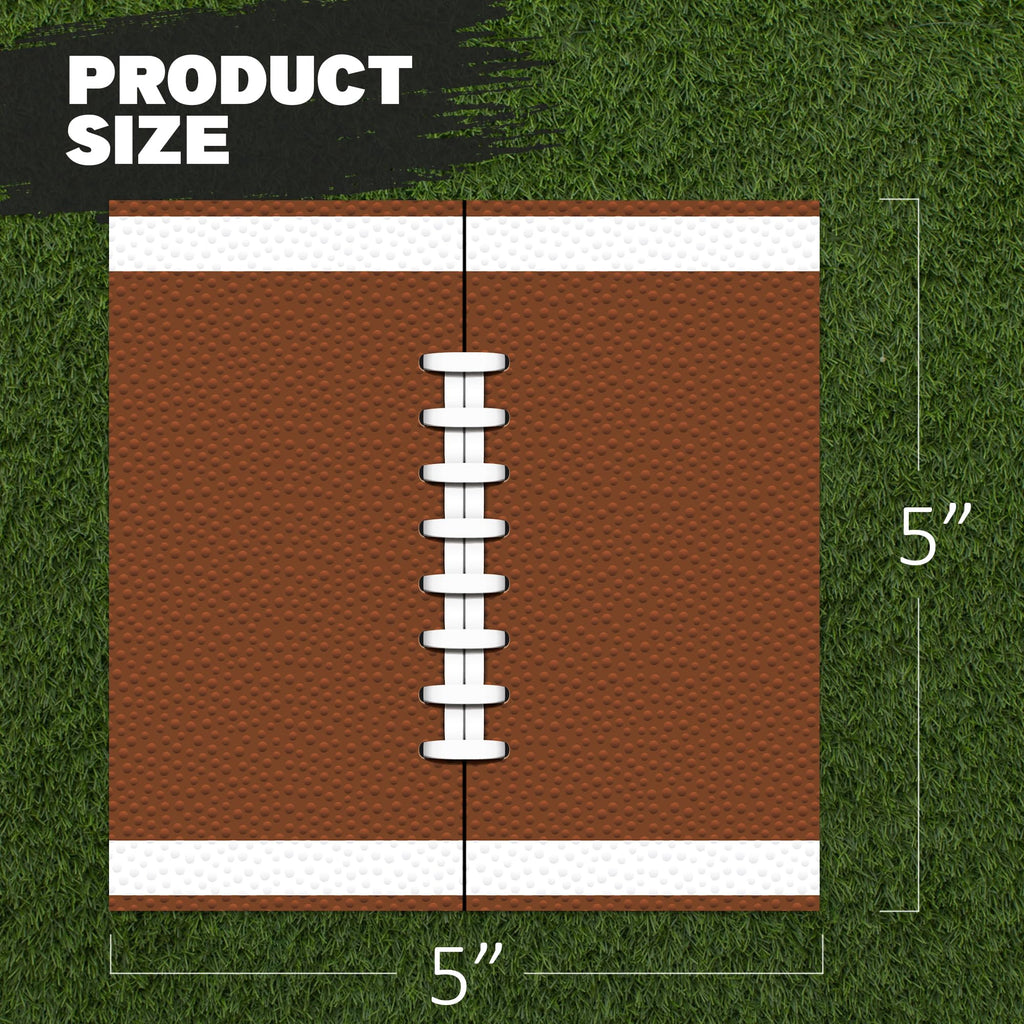 ArtCreativity 80 Pack Football Field Napkins – 5x5in, 2-Ply, Game Day Party Supplies
