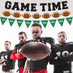 ArtCreativity Game Time Football Banner Set of 3 – Customizable Pennant Flags for Tailgate & Party Decor
