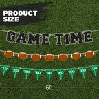 ArtCreativity Game Time Football Banner Set of 3 – Customizable Pennant Flags for Tailgate & Party Decor