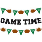 ArtCreativity Game Time Football Banner Set of 3 – Customizable Pennant Flags for Tailgate & Party Decor