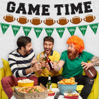 ArtCreativity Game Time Football Banner Set of 3 – Customizable Pennant Flags for Tailgate & Party Decor