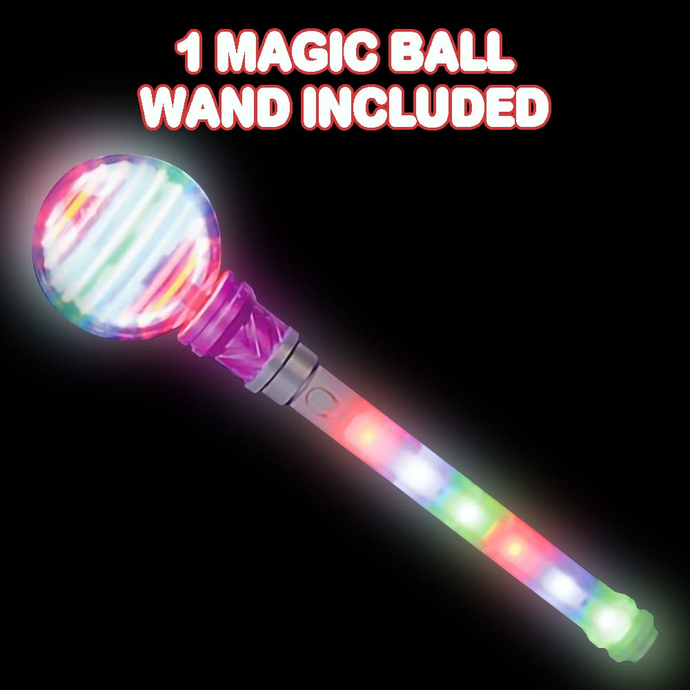 ArtCreativity Light Up Wand – 14-Inch LED Spinning Toy with Batteries Included, Perfect Party Favor