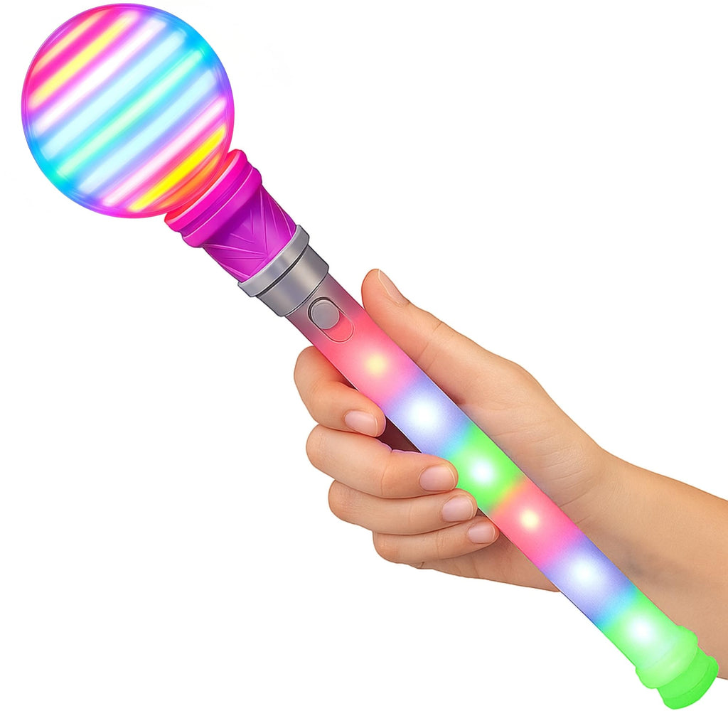ArtCreativity Light Up Wand – 14-Inch LED Spinning Toy with Batteries Included, Perfect Party Favor