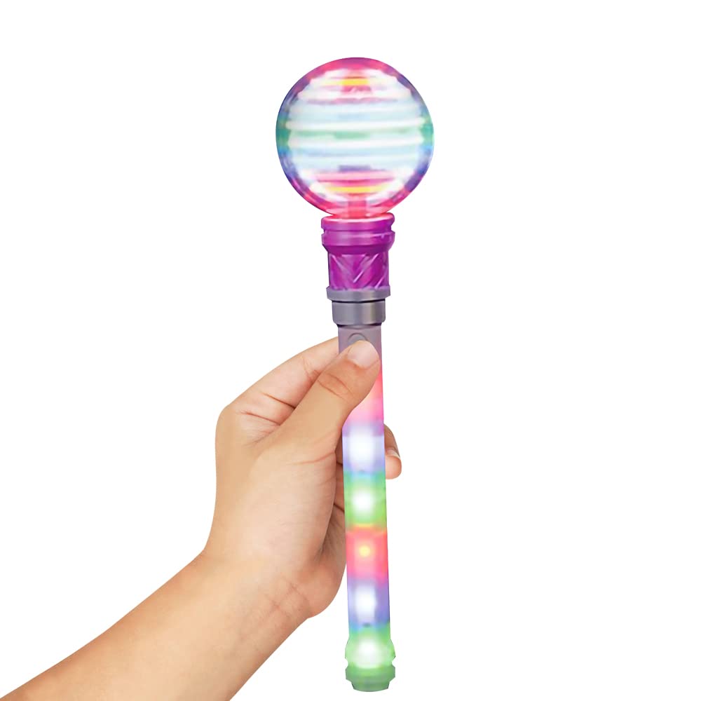 ArtCreativity Light Up Wand – 14-Inch LED Spinning Toy with Batteries Included, Perfect Party Favor