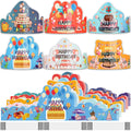 ARTLYMERS Birthday Crowns for Kids – 30-Pack Assorted Paper Party Hats with Adjustable Elastic, Reusable Classroom & Party Decor