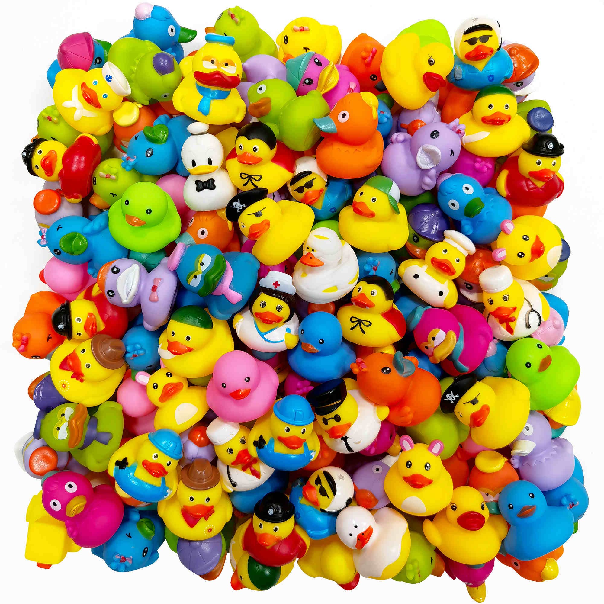 Arttyma Rubber Ducks in Bulk - 100-Pack Assorted Bath Toys & Party Favors | Jeep Ducking & Classroom Prizes
