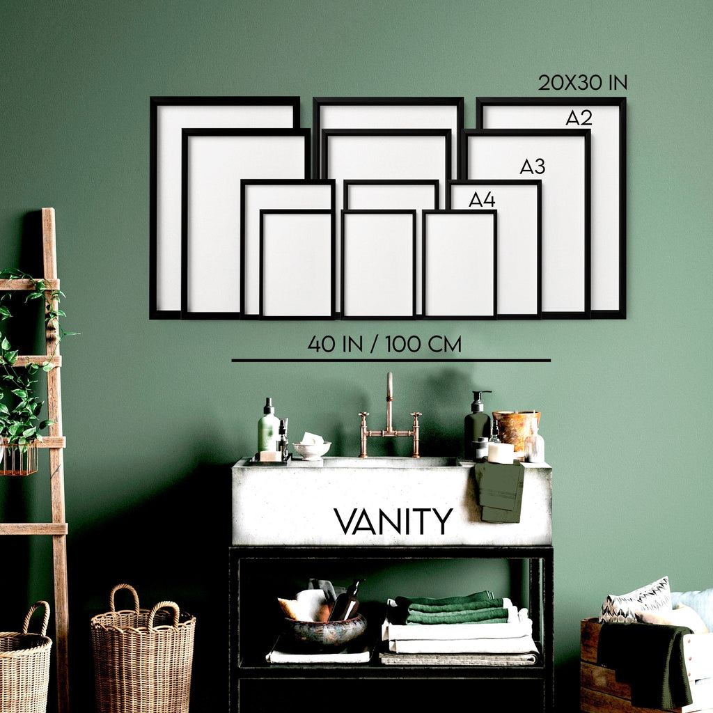 Artwork In Bathroom | Set of 3 wall art prints