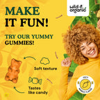 Wild & Organic Ashwagandha Gummies 2000mg – Mood Support Supplement (Pack of 2, 60 Vegan Chews)