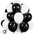 ASIYUHY 100pcs Black and White 12-Inch Balloons – Thickened Latex Party Decorations