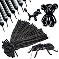ASIYUHY 260-Long Balloons 100 Pack – Black Thick Latex for DIY Balloon Animals
