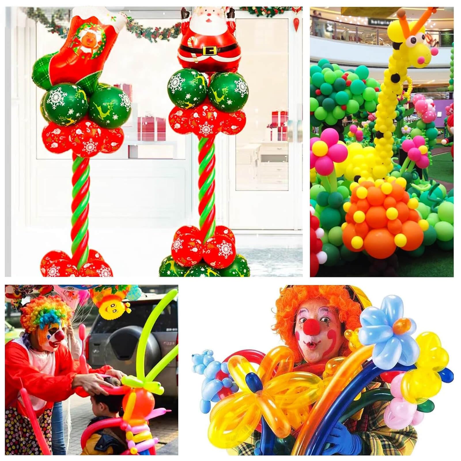 ASIYUHY 260 Long Balloons – 100 Pack Twisting Animal Balloons in Assorted Colors