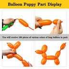 ASIYUHY 260 Long Balloons – 100 Pack Twisting Animal Balloons in Assorted Colors