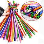ASIYUHY 260 Long Balloons – 100 Pack Twisting Animal Balloons in Assorted Colors