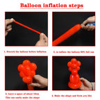 ASIYUHY 260 Long Red Balloons – 100 Pack, Durable Twistable Latex for Animal Shapes