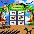 ASIYUHY 260-Long Balloons 100 Pack – Black Thick Latex for DIY Balloon Animals