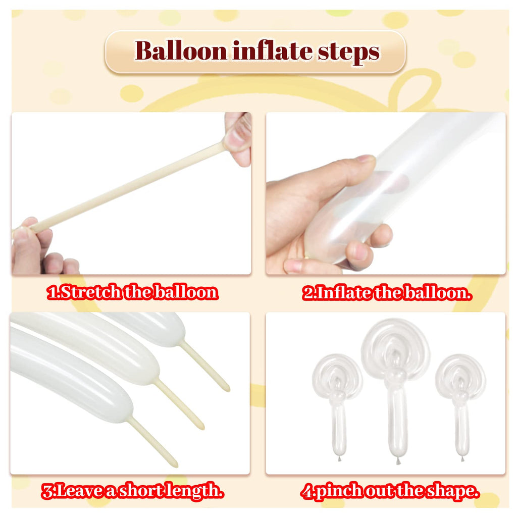 ASIYUHY 260 Clear Long Balloons – 100 Pack Thick Latex for DIY Animal Balloons, Party Decor