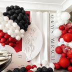 ASIYUHY Red and Black Balloons – 100 Pack, 12-Inch Matte Latex Party Decor for Birthdays, Graduations & More