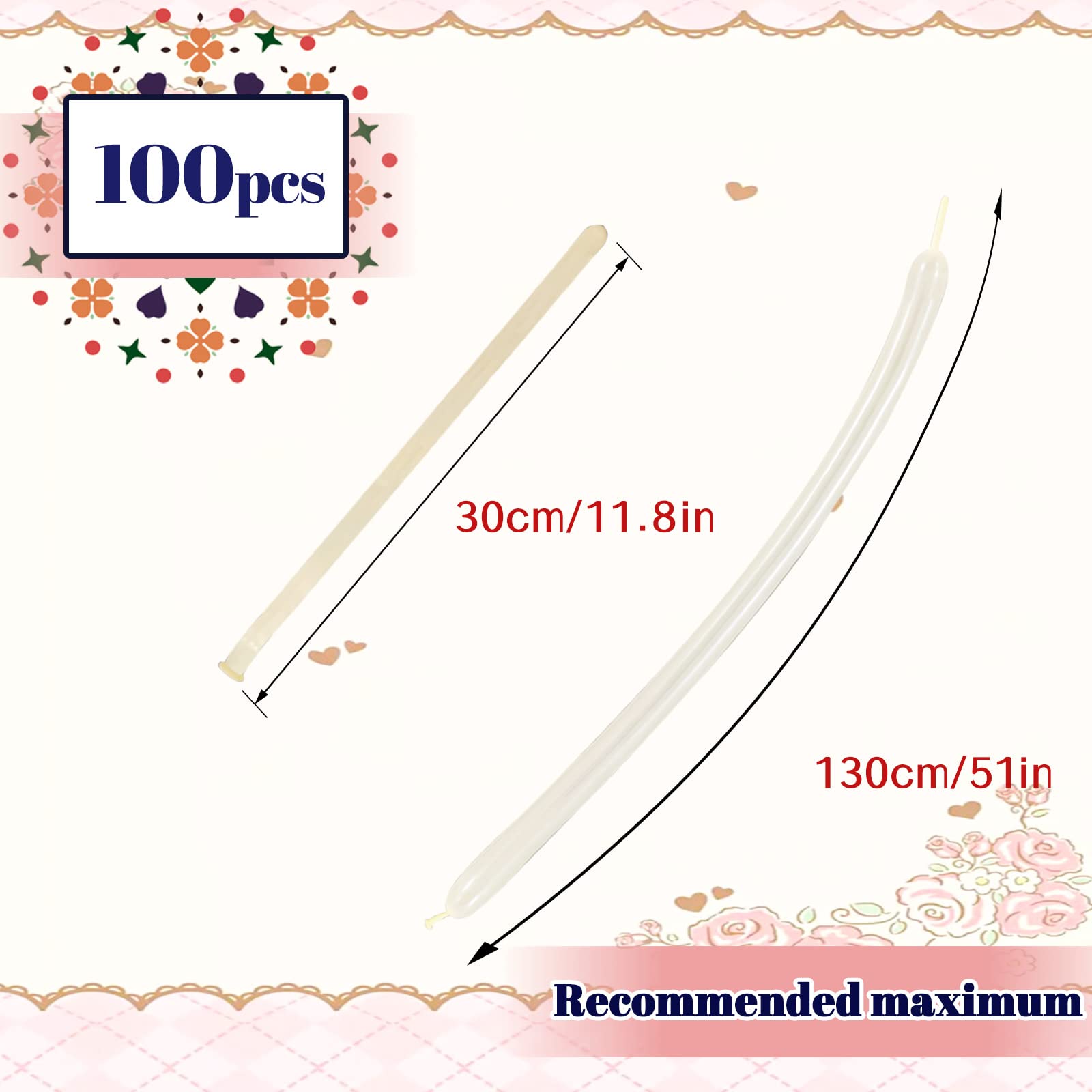 ASIYUHY 260 Clear Long Balloons – 100 Pack Thick Latex for DIY Animal Balloons, Party Decor