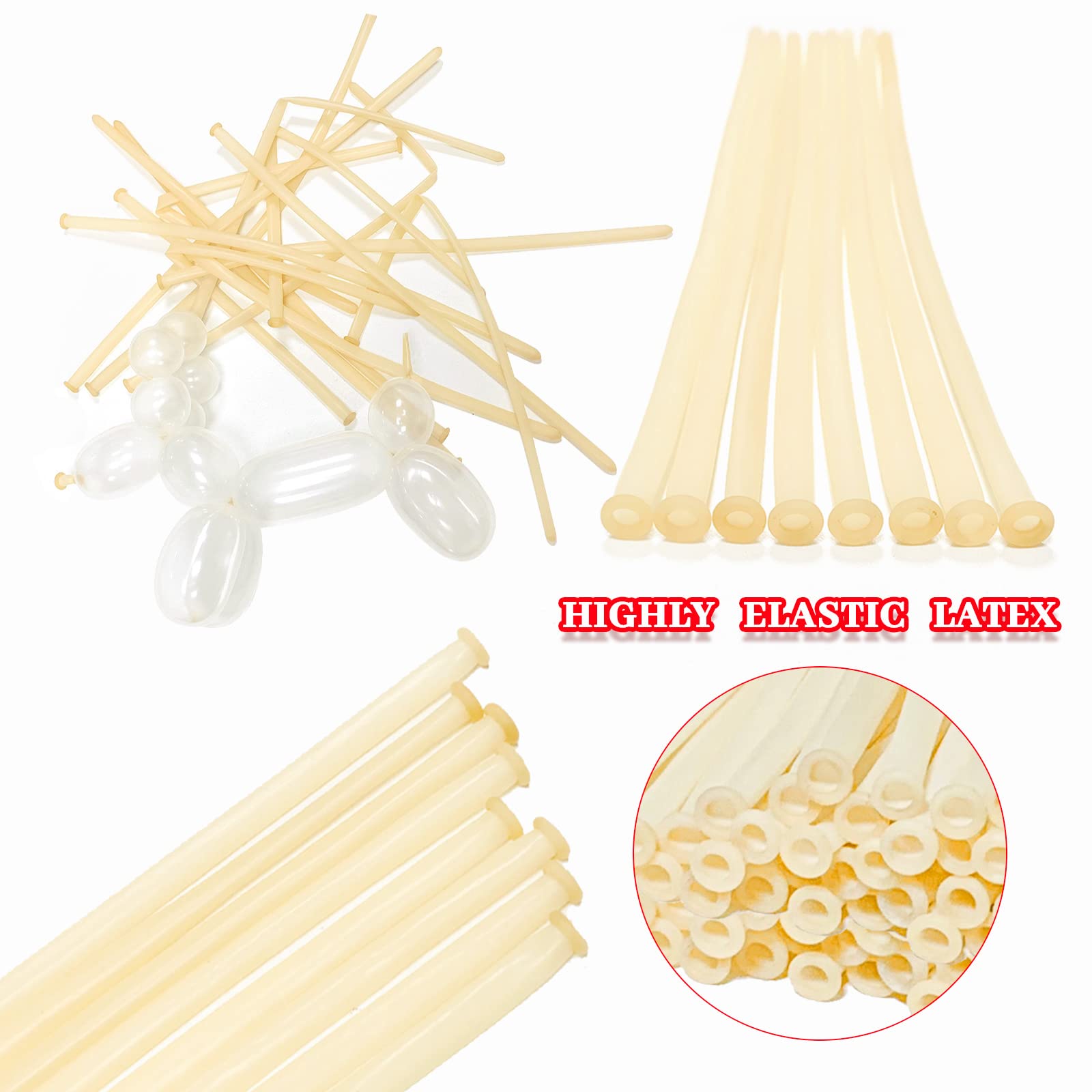 ASIYUHY 260 Clear Long Balloons – 100 Pack Thick Latex for DIY Animal Balloons, Party Decor