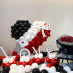 ASIYUHY Red and Black Balloons – 100 Pack, 12-Inch Matte Latex Party Decor for Birthdays, Graduations & More