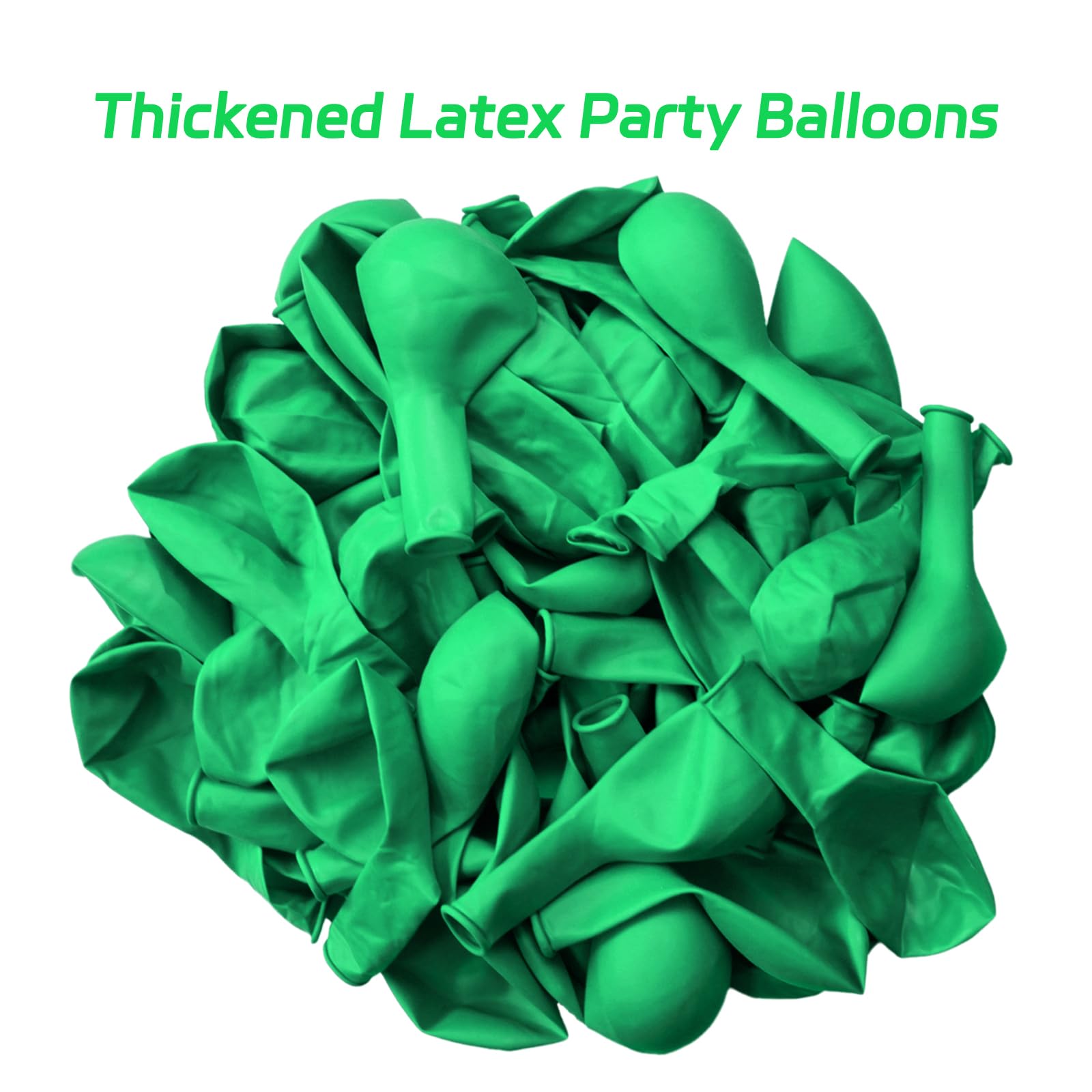 ASIYUHY Green Balloons 12 Inch – 100 Pack Thick Latex for Party Decor