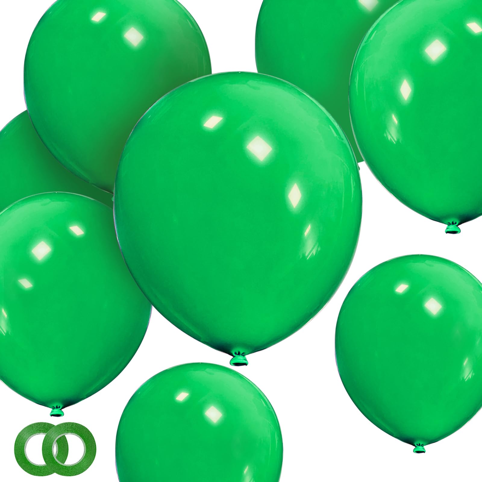 ASIYUHY Green Balloons 12 Inch – 100 Pack Thick Latex for Party Decor
