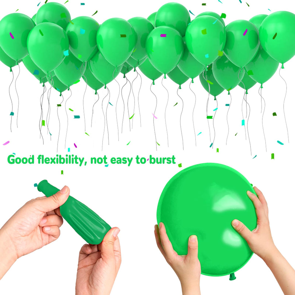 ASIYUHY Green Balloons 12 Inch – 100 Pack Thick Latex for Party Decor