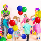 ASIYUHY 100 Pack 12 Inch Matte Latex Balloons – Red Blue Green Yellow for Carnival Birthday Baby Shower Balloon Arch