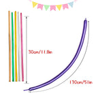 ASIYUHY Metallic 260 Long Balloons – 100 Pack Multicolor Twisting Animals