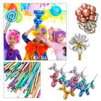 ASIYUHY Metallic 260 Long Balloons – 100 Pack Multicolor Twisting Animals