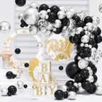 ASIYUHY 100pcs Black and Silver Balloons – 12 Inch Latex Party Decor Set
