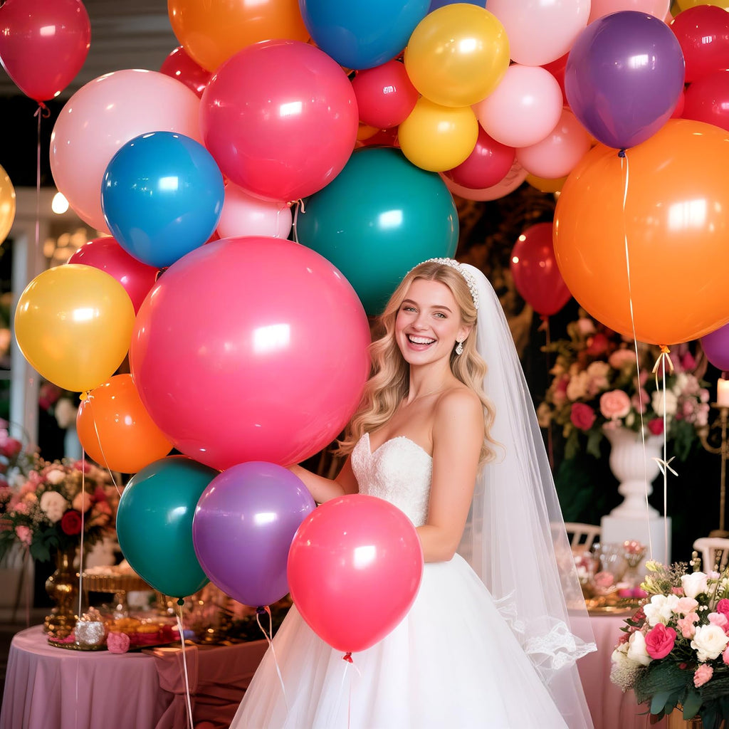 ASIYUHY 18 Inch Yellow Balloons — 12 Pack Large Latex Balloons for Weddings, Birthdays, Baby Showers