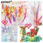 ASIYUHY Pastel 260 Long Balloons Pack — 100 Count for DIY Animal Shapes