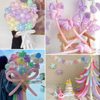 ASIYUHY Pastel 260 Long Balloons Pack — 100 Count for DIY Animal Shapes