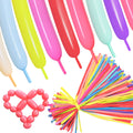 ASIYUHY Pastel 260 Long Balloons Pack — 100 Count for DIY Animal Shapes