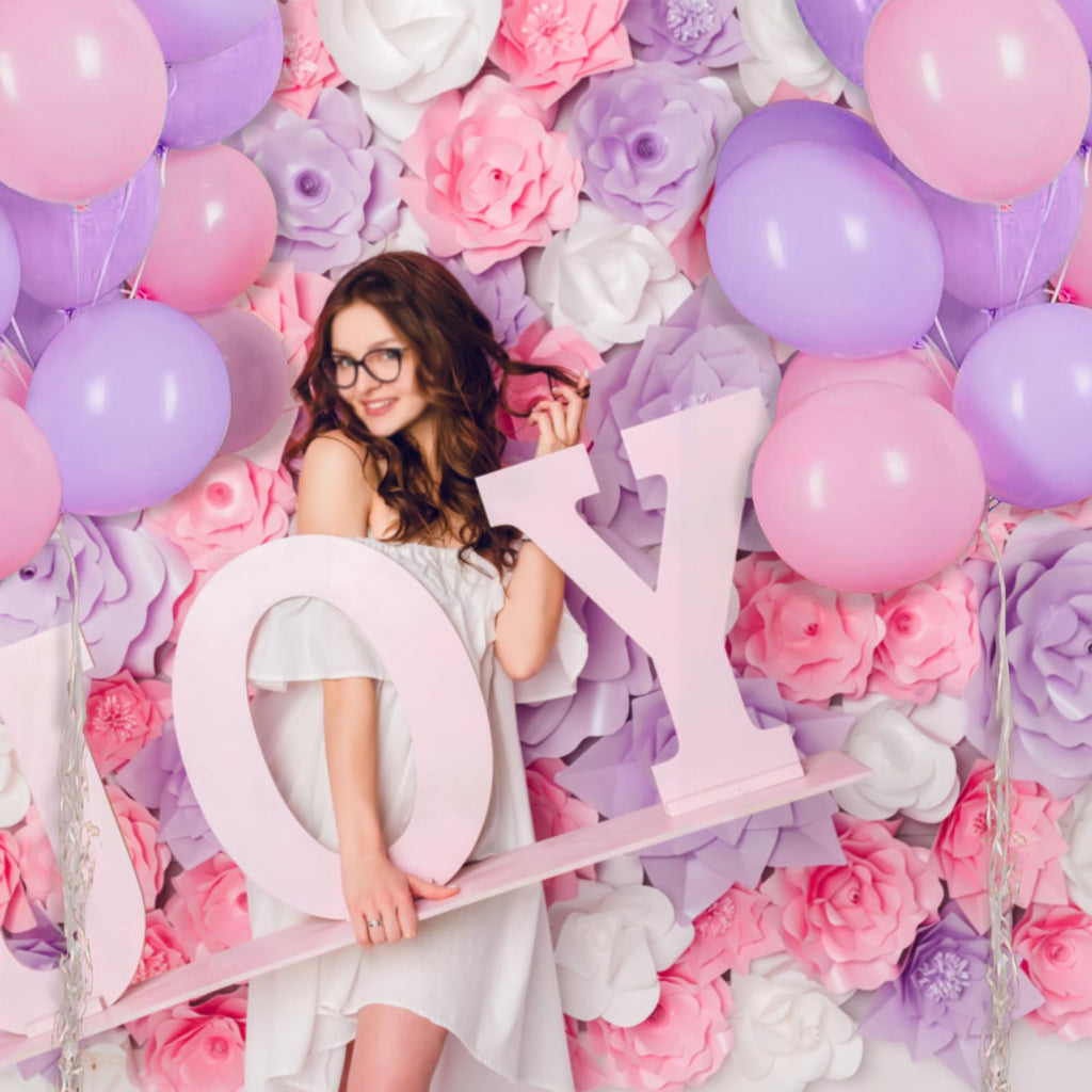 ASIYUHY Pink & Purple Balloons 100 Pack | 12 Inch Latex Party Decor