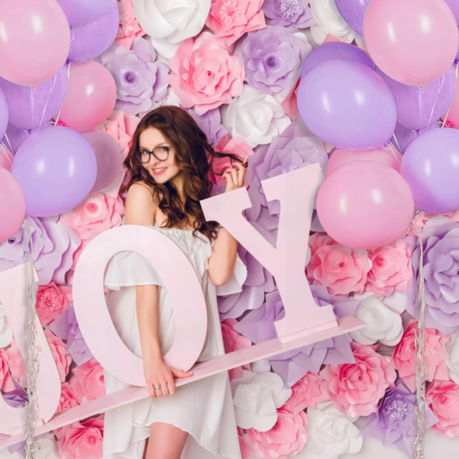 ASIYUHY Pink & Purple Balloons 100 Pack | 12 Inch Latex Party Decor