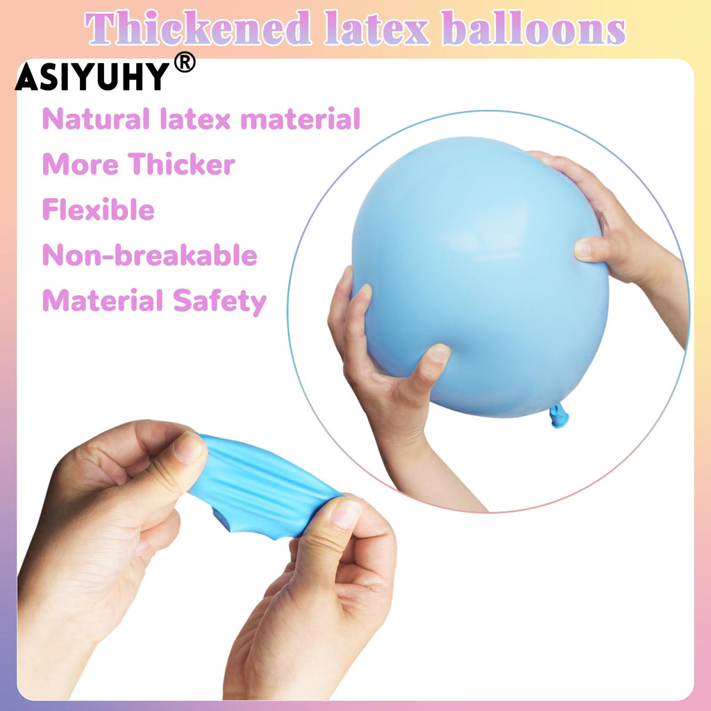 ASIYUHY Pastel Balloons – 100 Pack 12 Inch Latex Party Balloons for Birthday, Baby Shower, Wedding