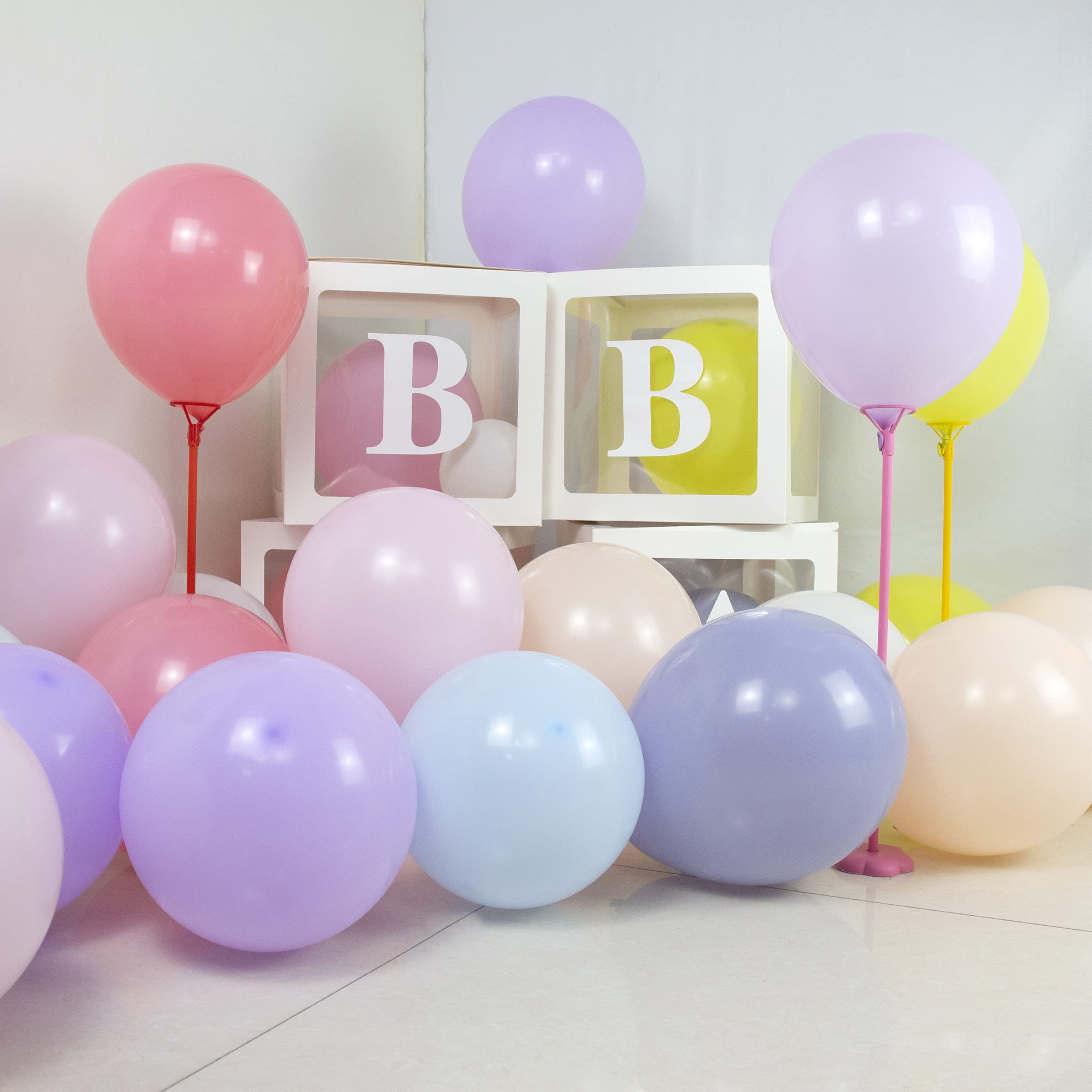 ASIYUHY Pastel Balloons – 100 Pack 12 Inch Latex Party Balloons for Birthday, Baby Shower, Wedding
