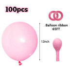 ASIYUHY Pastel Pink Balloons 12 Inch - 100 Pack for Parties, Weddings, and Baby Showers